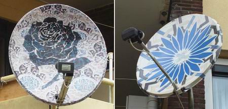 art on satellite dish